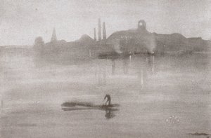 Nocturne-巴特西河 作者 詹姆斯·阿博特·麦克尼尔·惠斯勒